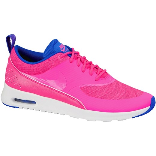Buty sportowe damskie Nike do biegania młodzieżowe air max thea różowe sznurowane na płaskiej podeszwie 