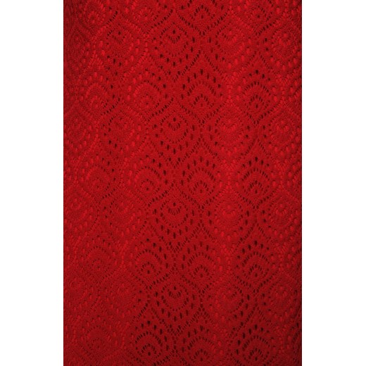 Czerwona koronkowa sukienka na podszewce   48 Modne Duże Rozmiary okazyjna cena 