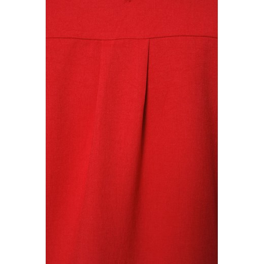 Lniana luźna bluzka intensywna czerwień   54 Modne Duże Rozmiary
