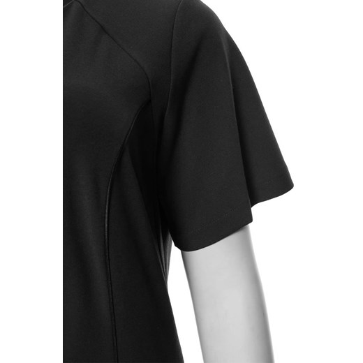 Sukienka wyszczuplająca midi z krótkimi rękawami z okrągłym dekoltem biznesowa Odzież Damska GL czarny YBFD