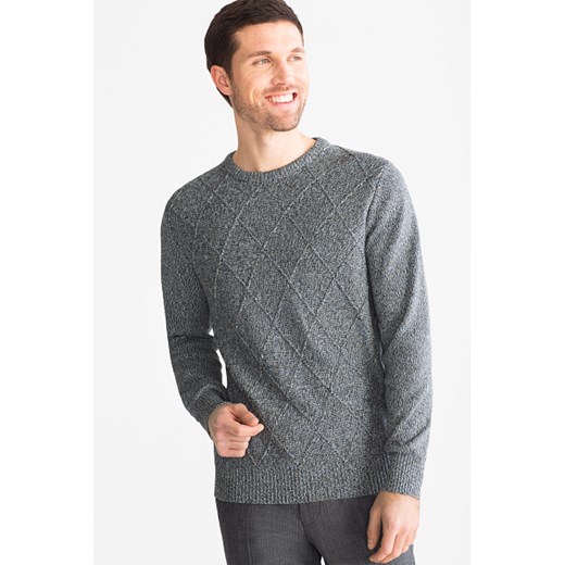 Sweter męski Canda bez wzorów z bawełny 
