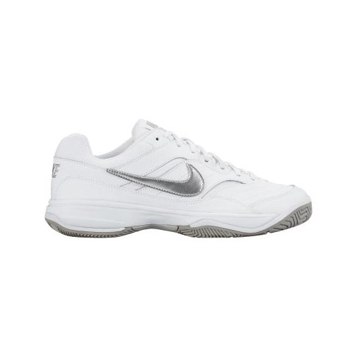 Buty sportowe damskie Nike do biegania sznurowane białe bez wzorów na płaskiej podeszwie 