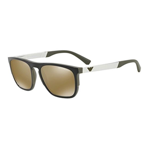 Emporio Armani Okulary przeciwsłoneczne dla mężczyzn 0ea4114 56747i, zielony (Olive/Brown Silver), 55