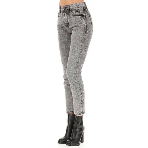 Yves Saint Laurent jeansy damskie bez wzorów 