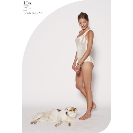 BEACH BODY w piaskowe paski - body -30%