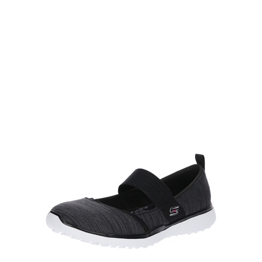 Skechers buty sportowe damskie młodzieżowe na platformie czarne bez zapięcia 