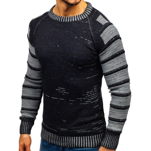 Granatowy sweter męski Denley 