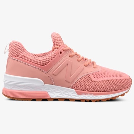 Różowe buty sportowe damskie New Balance do biegania sznurowane wiosenne na koturnie 