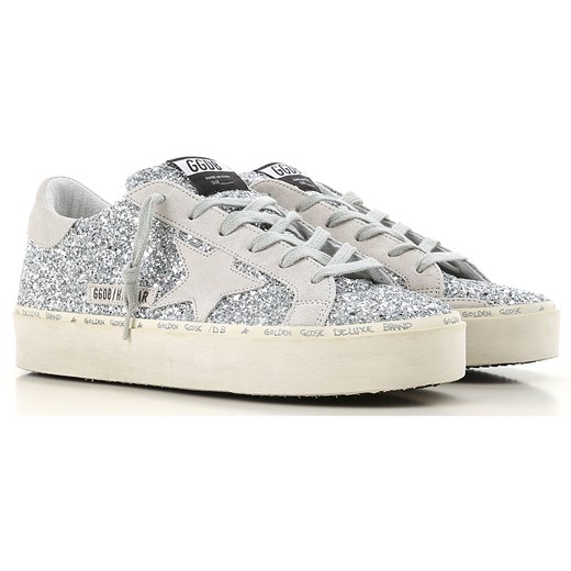Golden Goose Trampki dla Kobiet, Srebrny, Skóra brokatowa, 2019, 36 37 38 40 Golden Goose 40 RAFFAELLO NETWORK