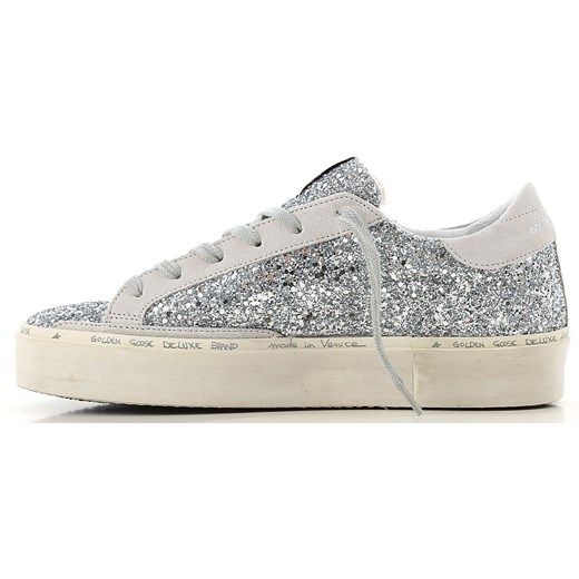 Golden Goose Trampki dla Kobiet, Srebrny, Skóra brokatowa, 2019, 36 37 38 40 Golden Goose 38 RAFFAELLO NETWORK