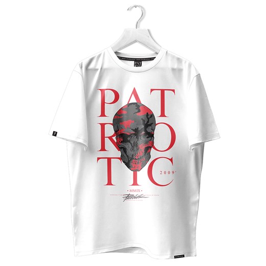 T-shirt męski biały Patriotic bawełniany 