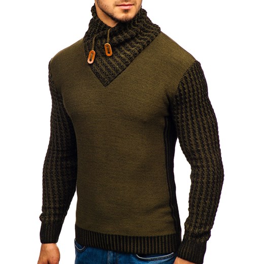 Denley sweter męski casualowy bez wzorów 