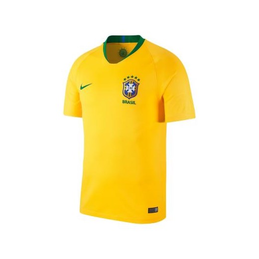 Koszulka krótki rękaw do piłki nożnej Brazylia dla dzieci