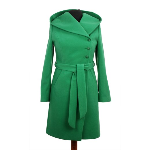 Płaszcz damski Sergio Cotti model 2-373 kolor zielony / emerald