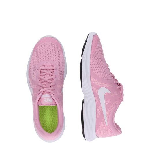 Buty sportowe dziecięce różowe Nike bez wzorów sznurowane 