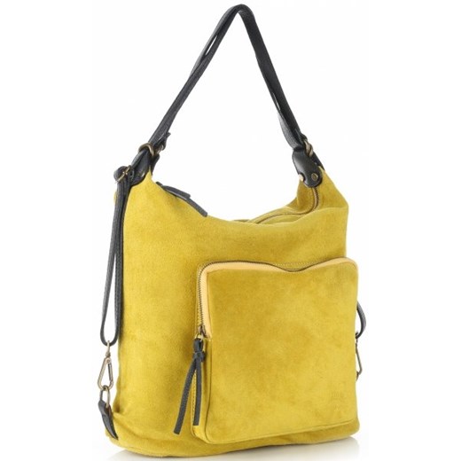 Shopper bag żółta Vittoria Gotti na ramię 