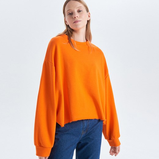Bluza damska pomarańczowy Cropp w stylu młodzieżowym 