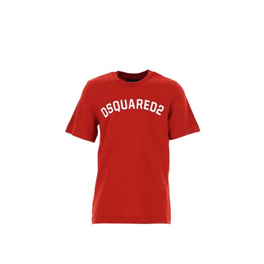 T-shirt chłopięce Dsquared2 z bawełny z napisem 