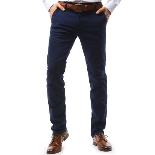 Niebieskie spodnie męskie Dstreet casual 