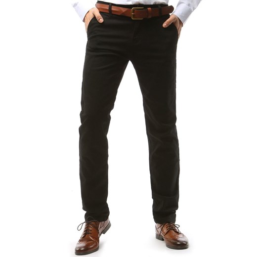 Spodnie męskie chinos czarne (ux1576)  Dstreet 32 
