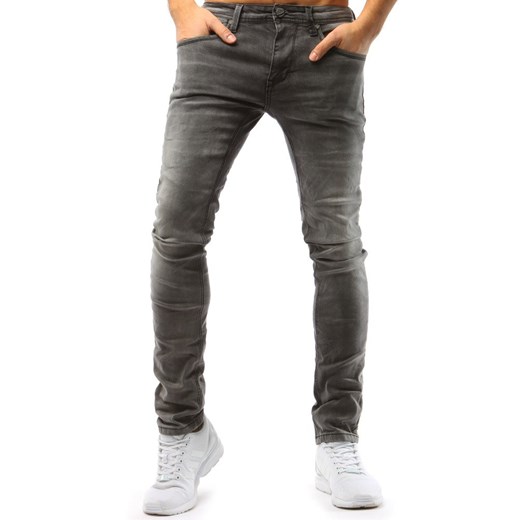 Spodnie jeansowe męskie grafitowe (ux1593)  Dstreet 36 