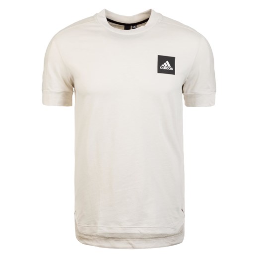 Biała koszulka sportowa Adidas Performance bez wzorów 