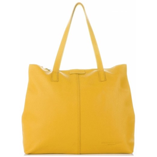 Torebki Skórzane typu ShopperBag VITTORIA GOTTI Żółte (kolory)  Vittoria Gotti  wyprzedaż torbs.pl 