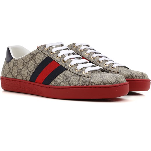 Trampki męskie brązowe Gucci młodzieżowe 