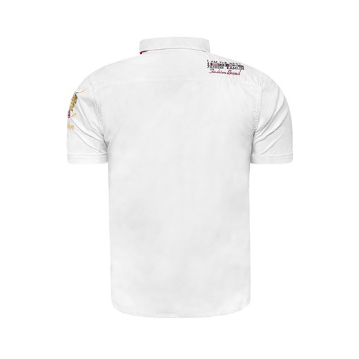 Koszula z krótkim rękawem K1332 - biała Risardi  XL 