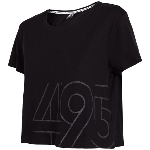 T-shirt damski TSD266 - głęboka czerń   XS 4F