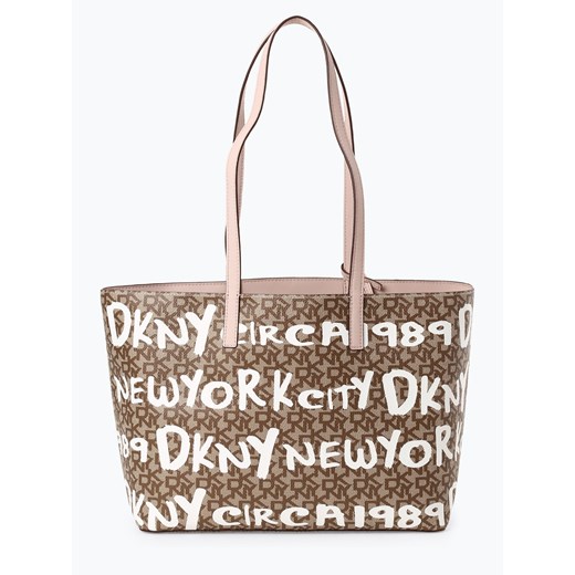 Shopper bag Dkny na ramię bez dodatków z nadrukiem 