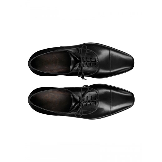 Buty eleganckie męskie czarne Nord wiązane ze skóry 