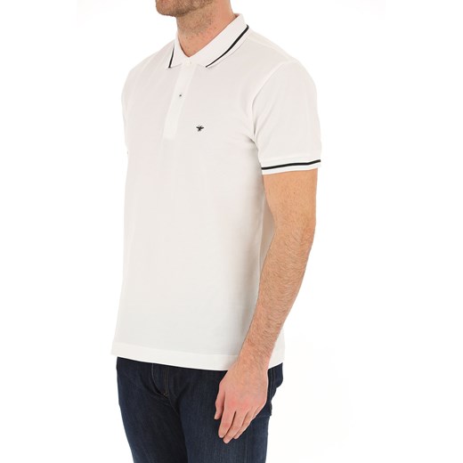 T-shirt męski Christian Dior biały z krótkim rękawem gładki 