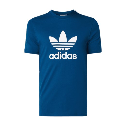 T-shirt z gumowym nadrukiem z logo Adidas Originals  S Peek&Cloppenburg 