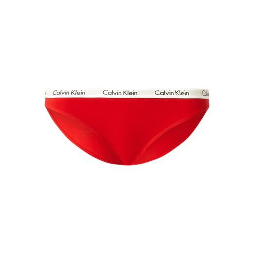 Majtki damskie czerwone Calvin Klein Underwear z napisami 