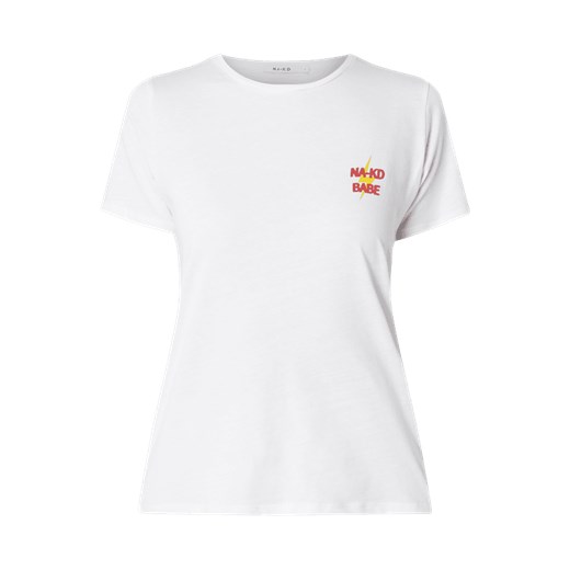 T-shirt z nadrukiem z logo  Na-kd XS Peek&Cloppenburg 