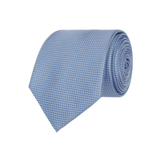 Krawat Olymp niebieski bez wzorów 