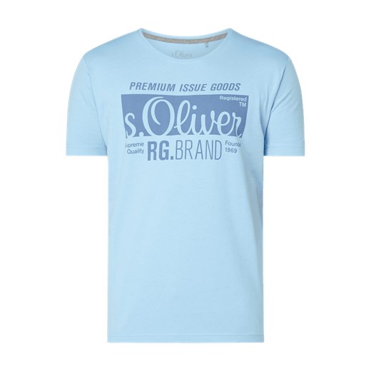 T-shirt męski niebieski S.oliver Red Label 
