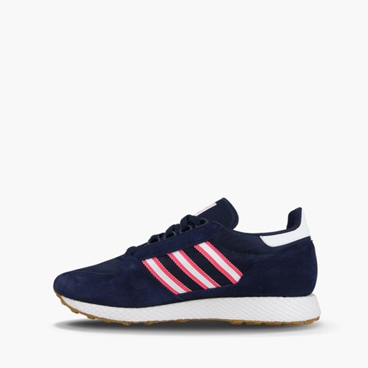 Buty sportowe męskie Adidas Originals z nubuku niebieskie sznurowane 