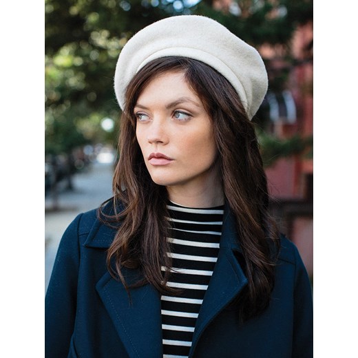 Beret damski Brixton bez wzorów elegancki