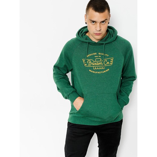 Bluza męska Brixton zielona bawełniana w stylu młodzieżowym 