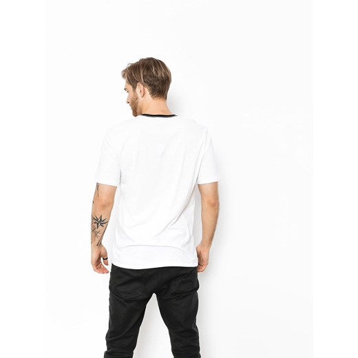 T-shirt męski biały Brixton casual z krótkimi rękawami 