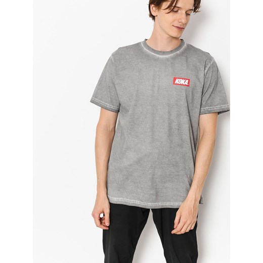 T-shirt męski Koka casual szary z krótkimi rękawami 