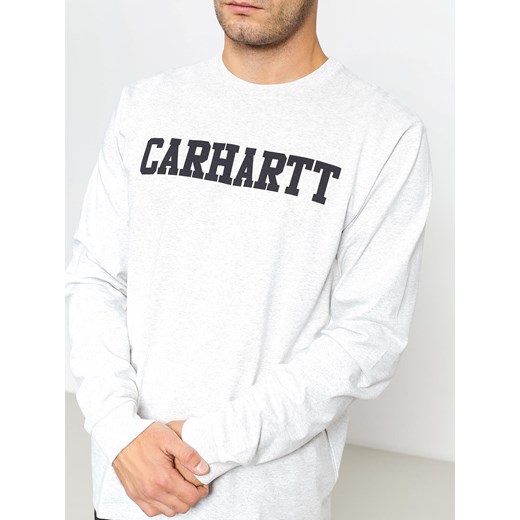 T-shirt męski Carhartt Wip z długim rękawem z napisami z jerseyu 