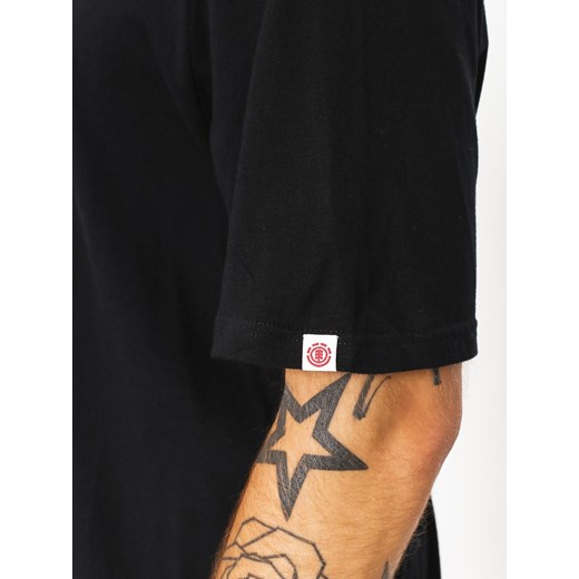 T-shirt męski czarny Element z krótkim rękawem 