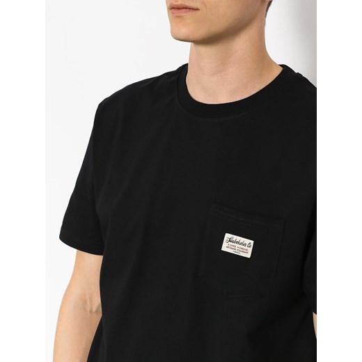 Czarny t-shirt męski Turbokolor z krótkimi rękawami 