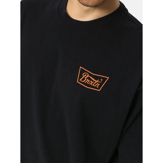 T-shirt męski Brixton bez wzorów bawełniany z krótkim rękawem 