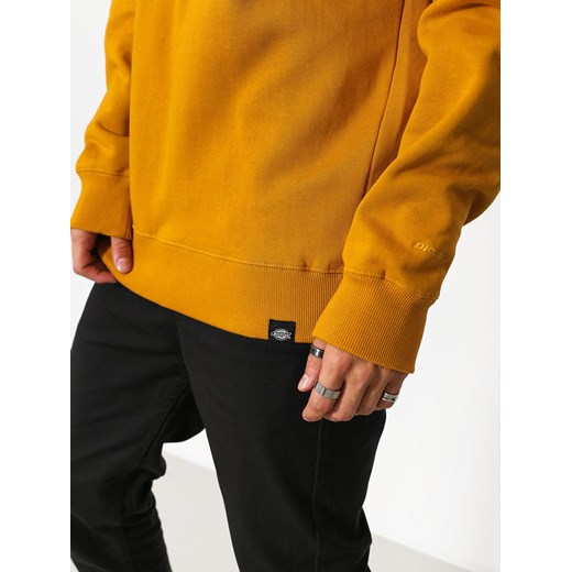 Bluza męska Dickies żółta z bawełny z napisami na jesień 