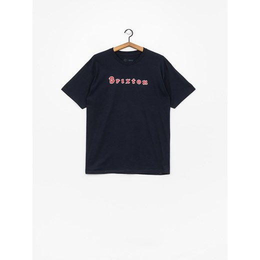T-shirt męski Brixton niebieski z krótkimi rękawami 