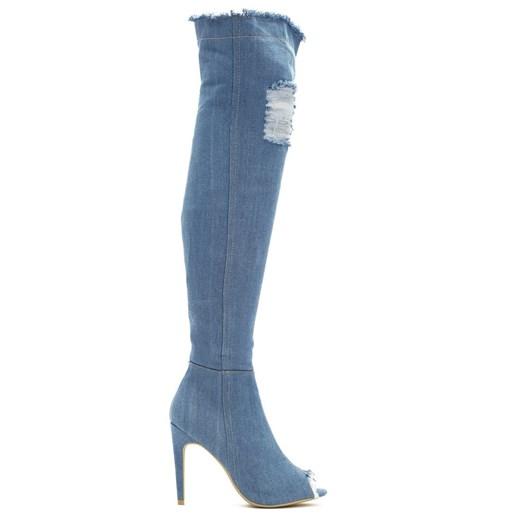 Niebieskie Kozaki Denim Dessert